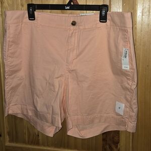 NWT Old Navy Peach Colored Everday Shorts 5" Inseam Size 16